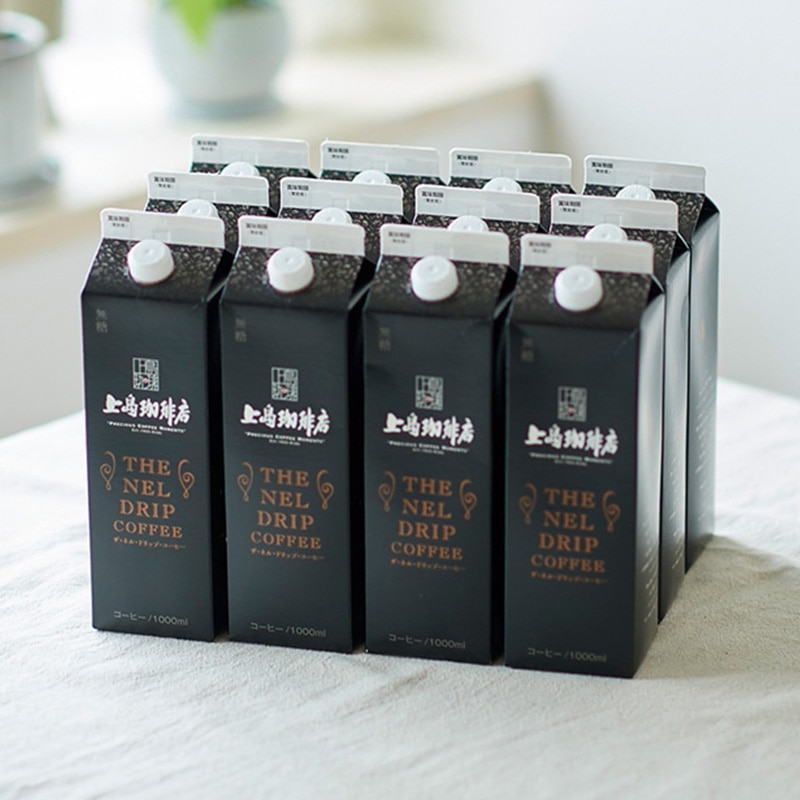 【直営店限定】【ケース】上島珈琲店 THE NEL DRIP COFFEE（リキッドコーヒー無糖）1000ml×12本