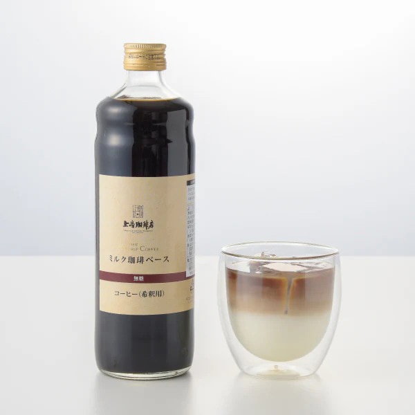 【アウトレット】＜直営店限定＞上島珈琲店 ミルク珈琲ベース（希釈）無糖 瓶入り 600ml