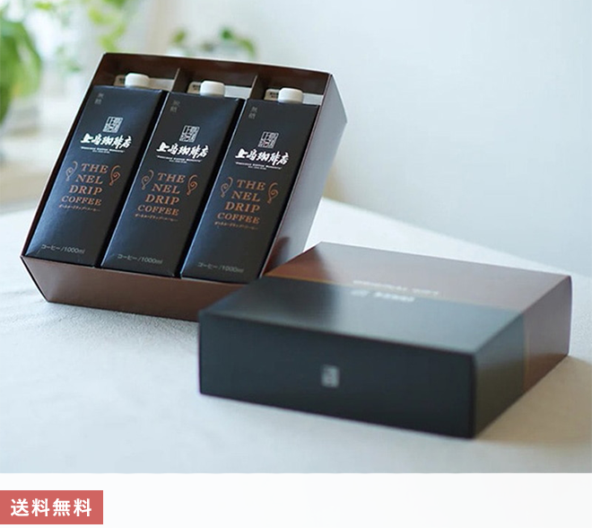 送料無料　上島珈琲店 THE NEL DRIP COFFEE（リキッドコーヒー無糖）1000ml×3本