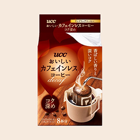 UCC おいしいカフェインレスコーヒー ワンドリップコーヒー コク深め 8杯分