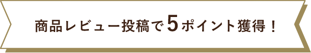 商品レビュー投稿で5ポイント獲得！