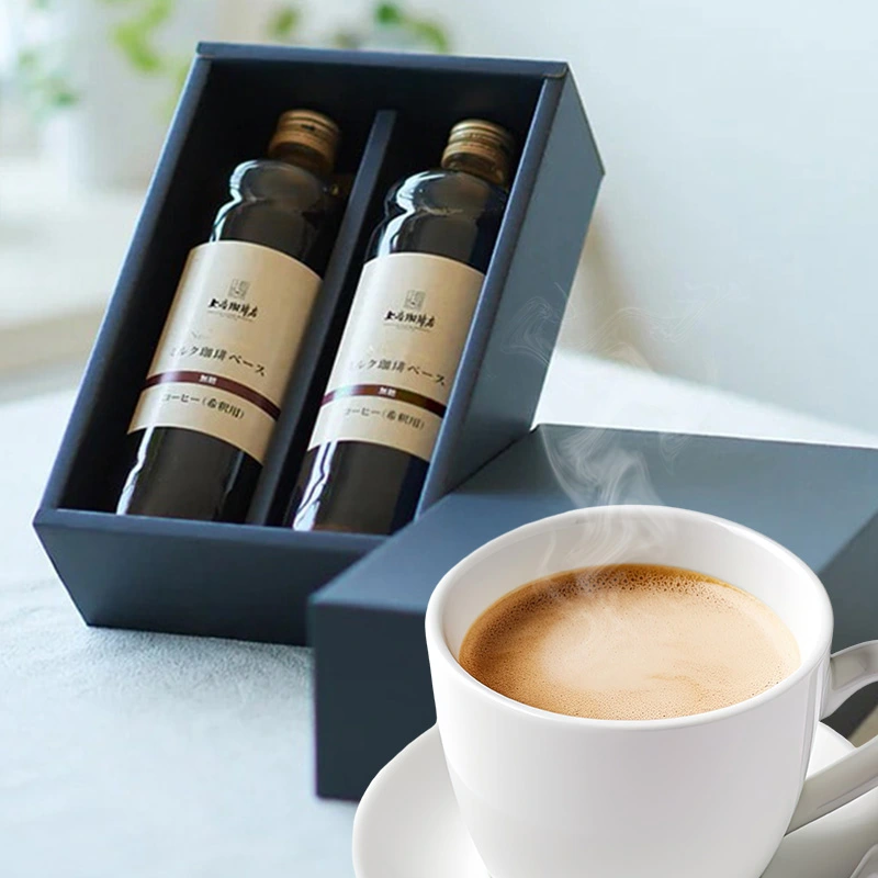 上島珈琲店 ミルク珈琲ベース（希釈）瓶入り 600ml 2本 包装済み