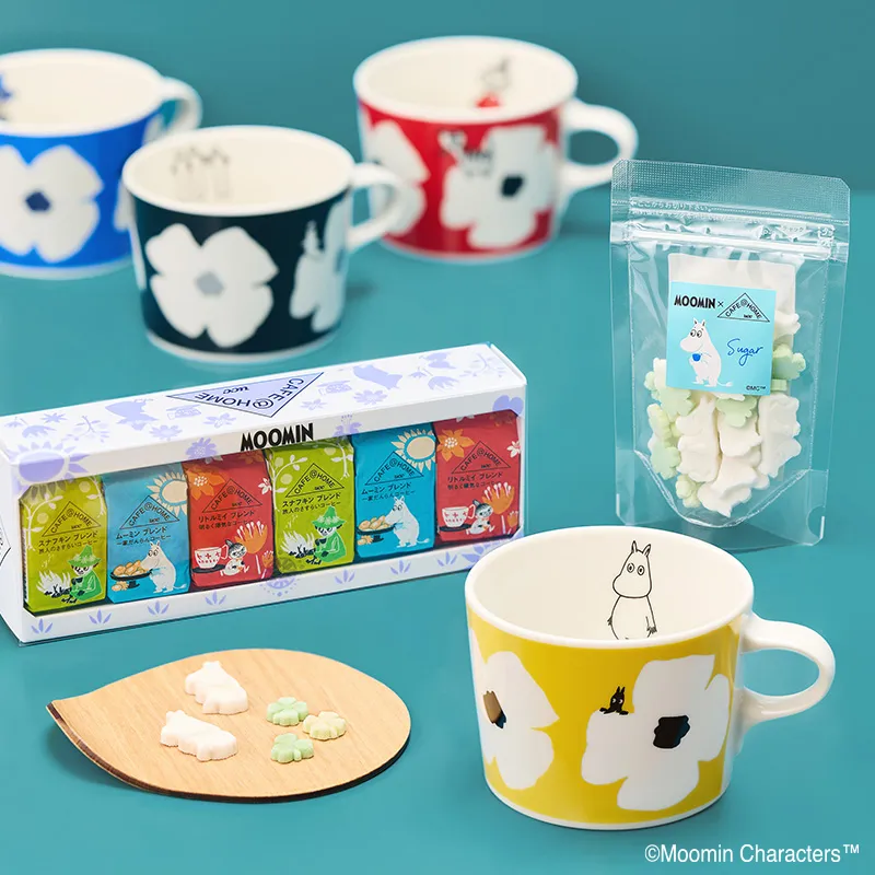 【送料無料】＜選べる4種のマグ＞CAFE@HOME ムーミン谷 ゆかいな仲間セット 6杯分＆ムーミンシュガー＆マグセット