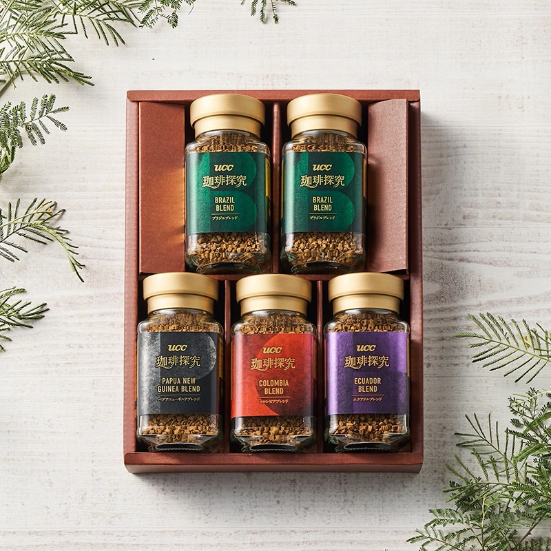 【送料無料】UCC 珈琲探究 インスタントコーヒーギフト（SIC-30）45g×5本 包装済み