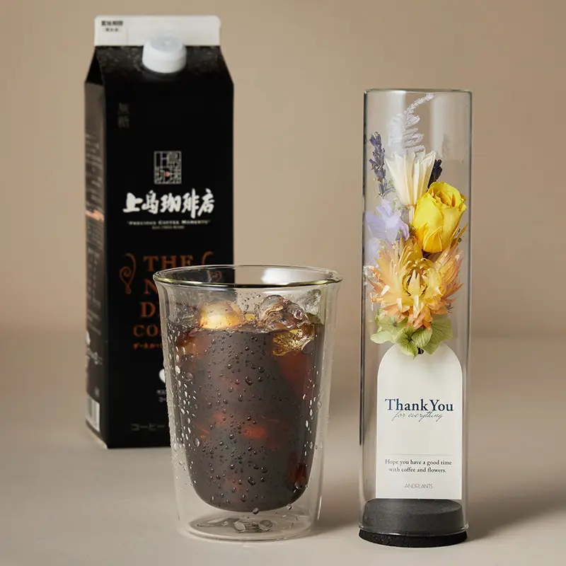 父の日フラワーギフト 上島珈琲店 THE NEL DRIP COFFEE（リキッドコーヒー無糖）＆フラワー