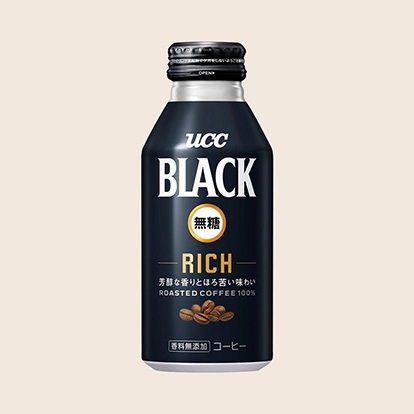 UCC BLACK無糖 RICH リキャップ缶 375g